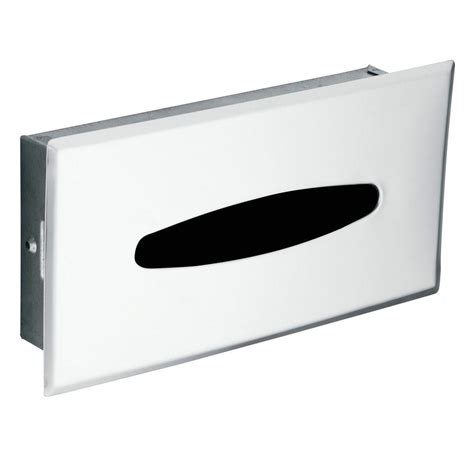 galvanized steel recessed tissue box holder in stainless steel|Moen RR5520SS Commercial Tissue Box, Stainless.